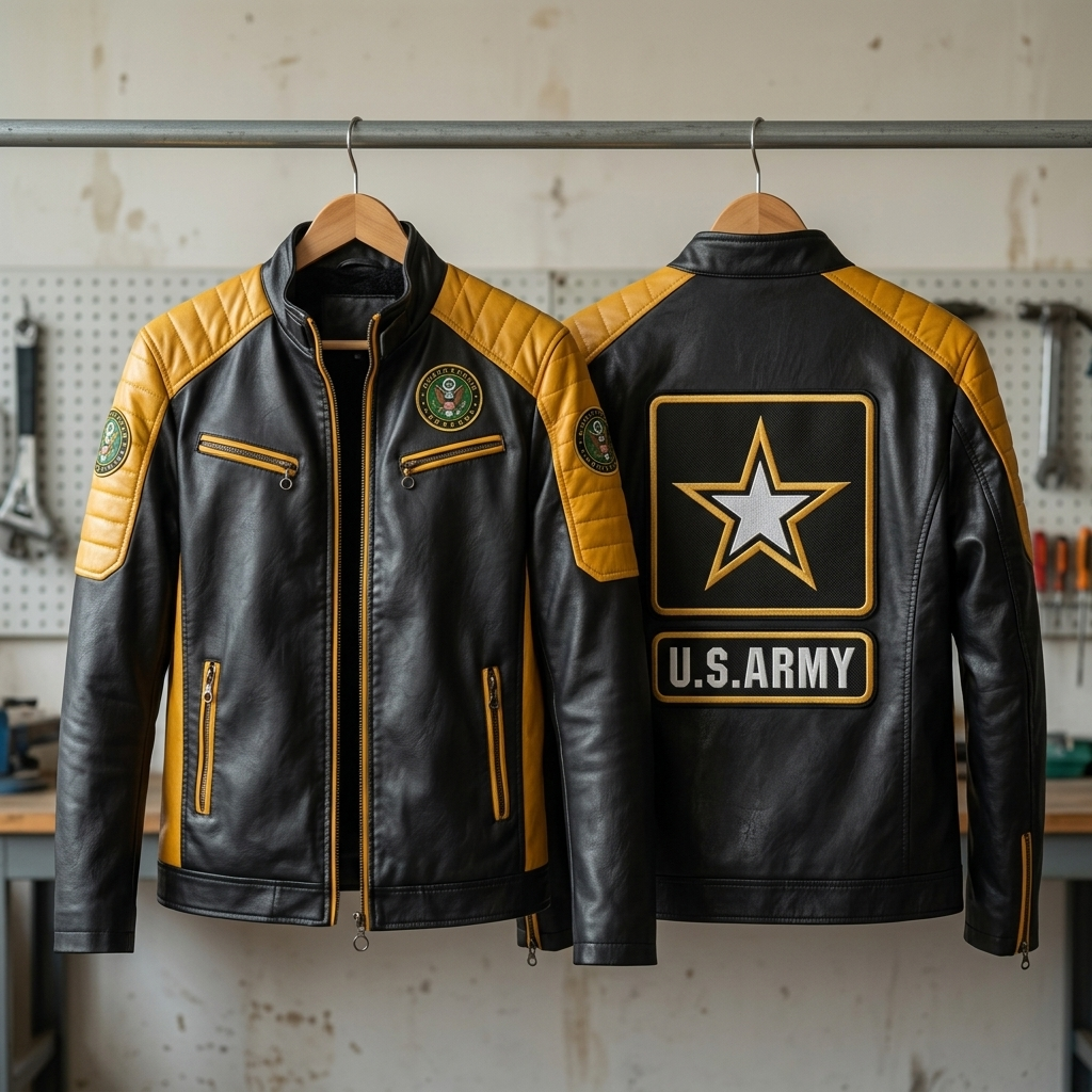 Military leather jackets